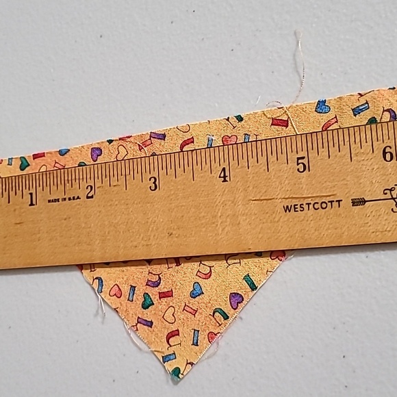 UnFinished HandMade Quilted Triangles & Squares HEARTS Quilting Sewing Cotton - Picture 11 of 15